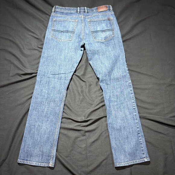 Buffalo David Bitton Driven X Jeans 34/34 Blue Perfectly Faded Stretch Straight - Picture 3 of 9